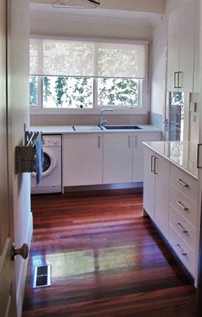 Laundry cupboards and drawers