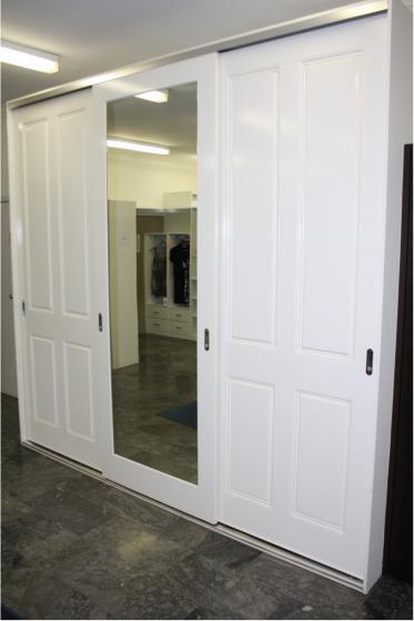 Painted MDF doors with mirror insert