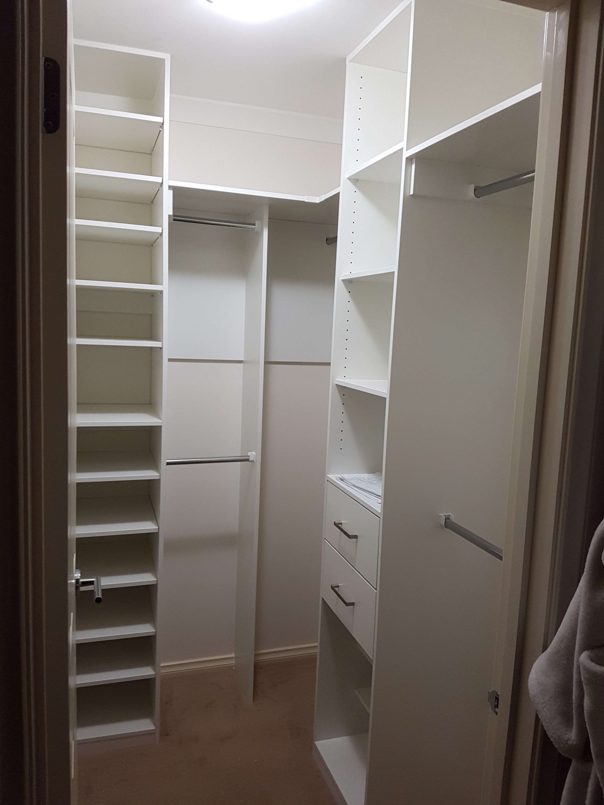 custom wardrobes melbourne with floor to ceiling shoe nest