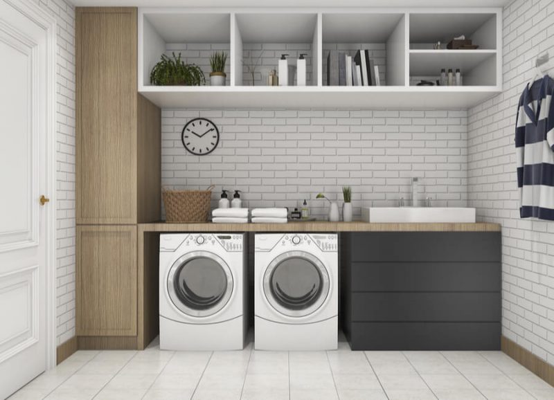 Laundry linen cupboards, drawers & shelves