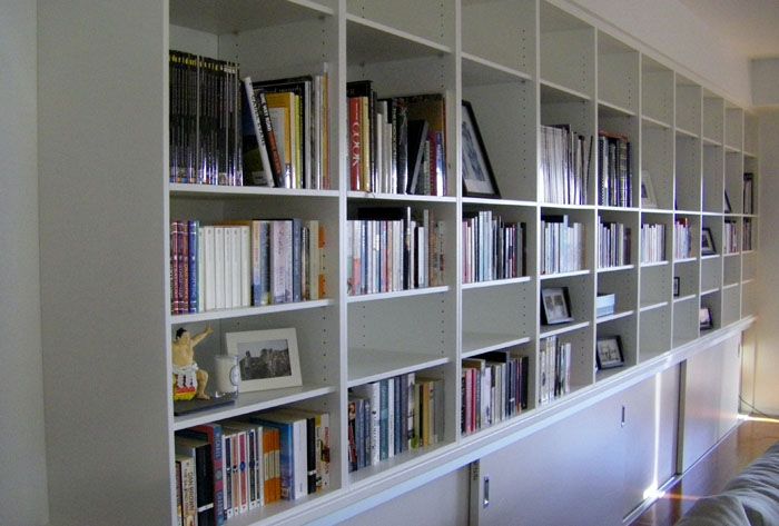 Built in White bookcase
