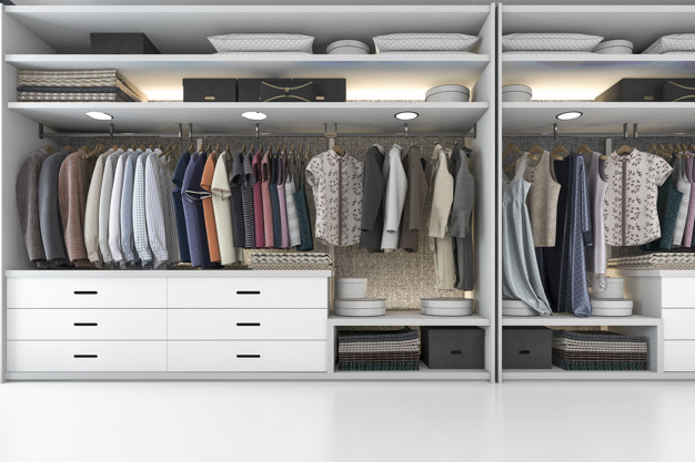 Built in deals wardrobe lighting