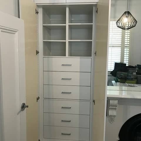 built in wardrobe wardrobe beside fireplace shelves and draws